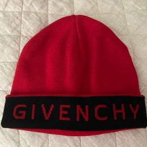 Authentic Givenchy beanie wool hat logo